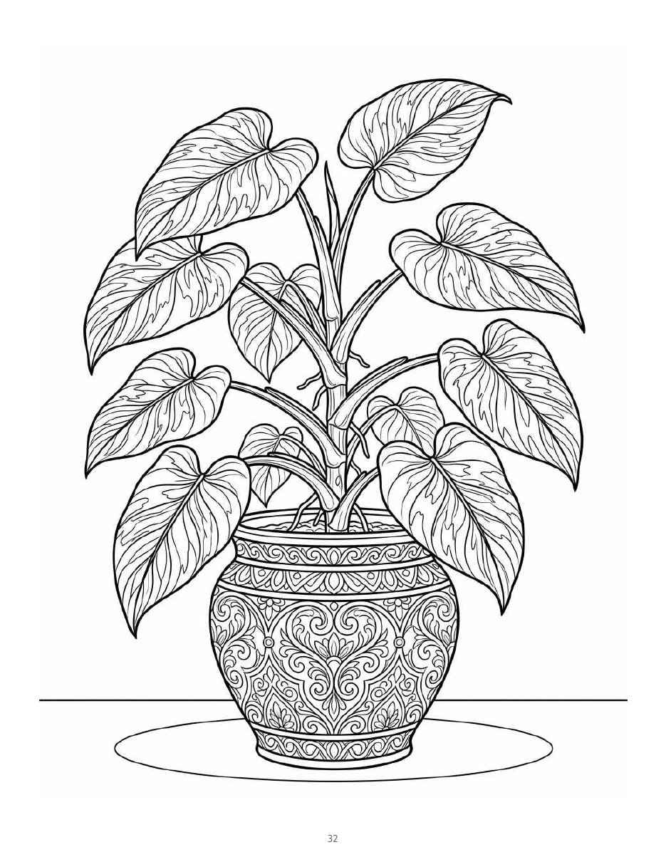 Greenhouse Coloring Book — Highly Detailed Page thumbnail