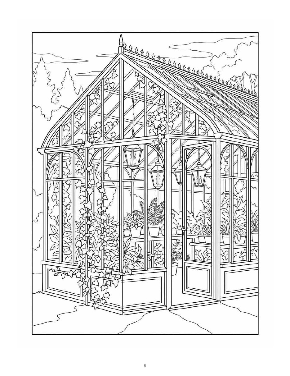 Greenhouse Coloring Book — inside the book